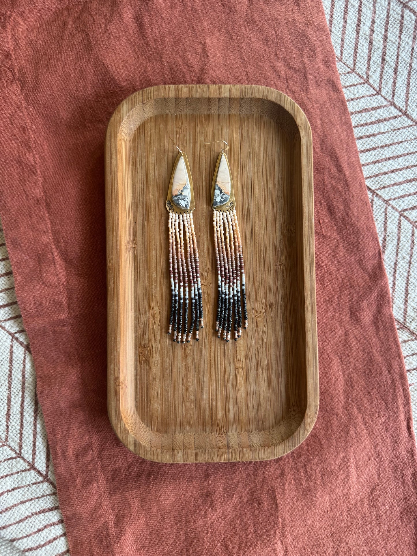 Maligano Jasper Mountain Dawn Earrings