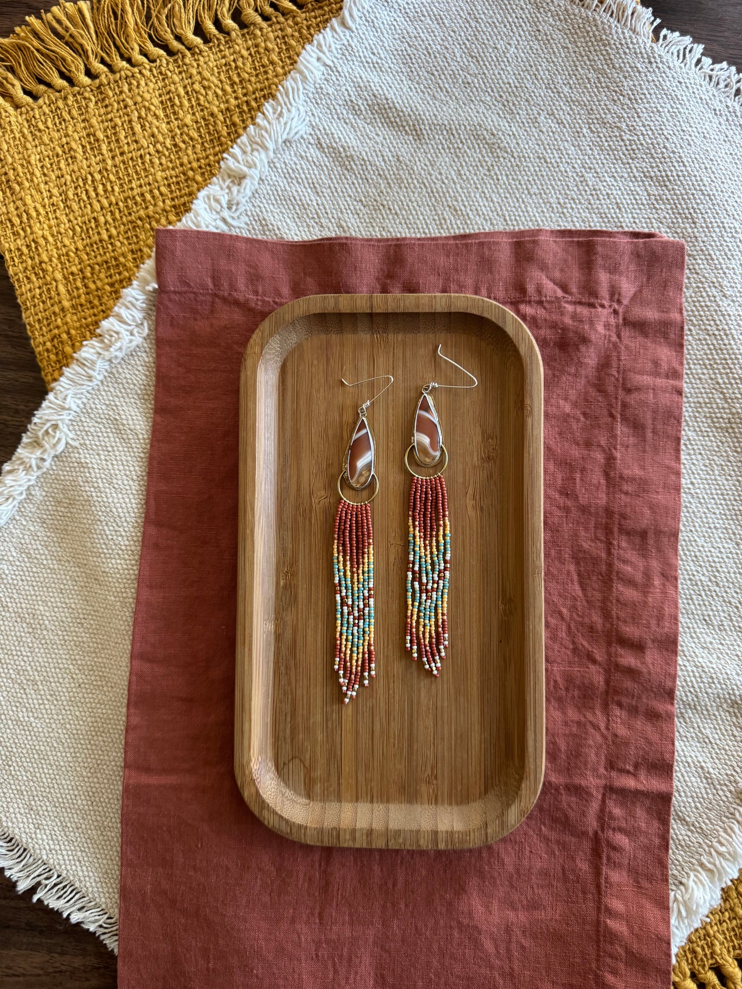 Canyon Sunset Tassels | Carnelian Agate