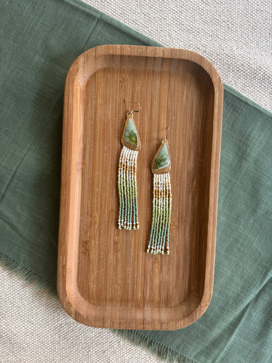 Vesuvianite Sage Meadow Earrings
