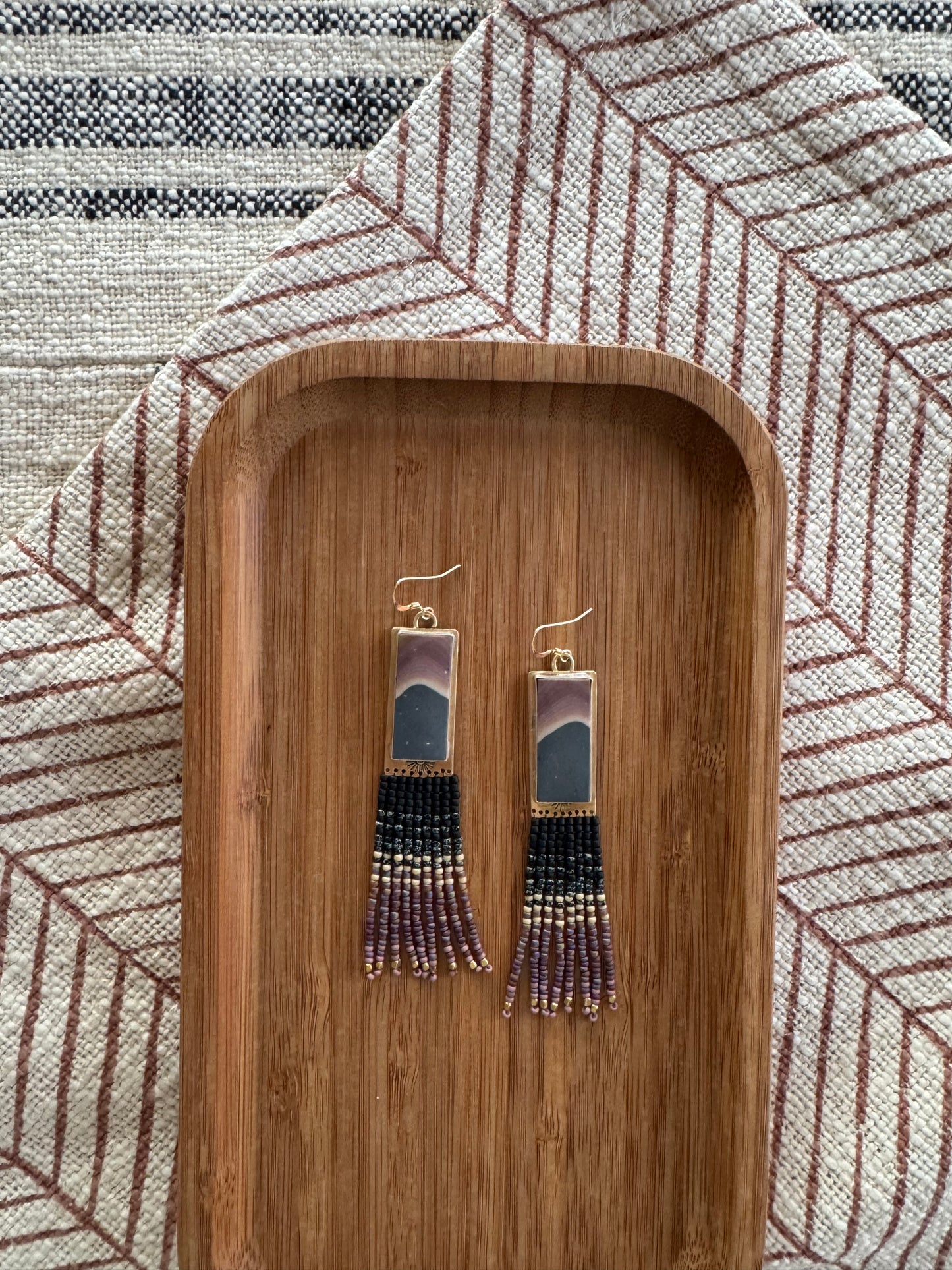 Twilight Mesa Fringe Earrings | Jasper + Plum Beaded Dangles