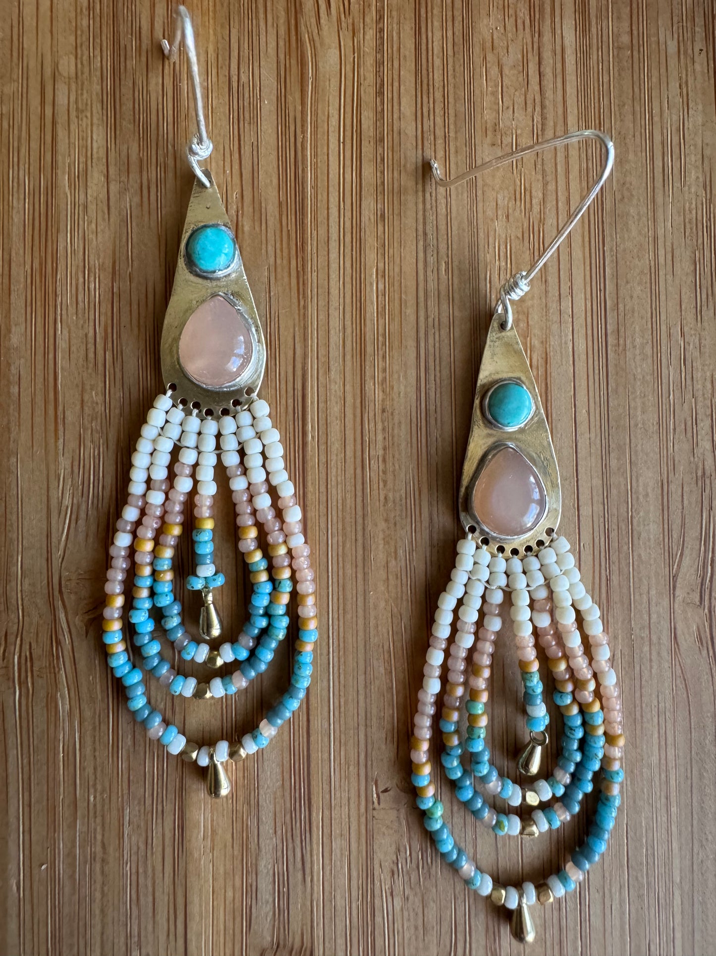 Early Sunrise Ocean | Peach Moonstone & Turquoise