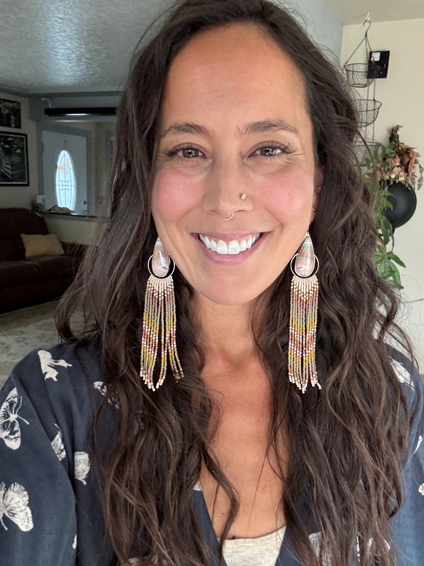 Agate Motif Desert Dawn Earrings