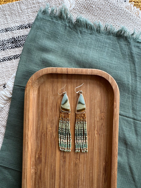 Juniper Tide Fringe | Polychrome Jasper Gemstones