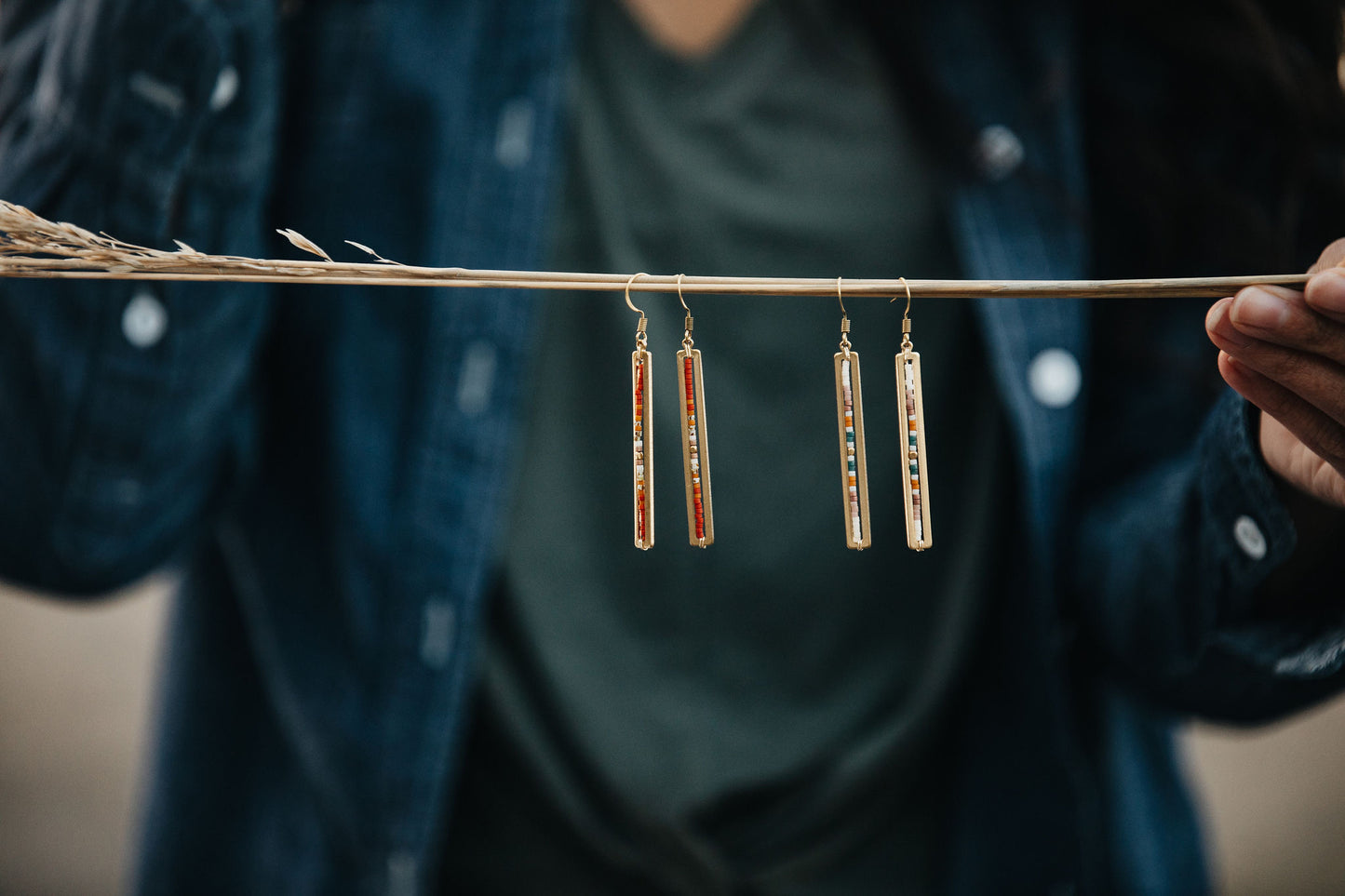 Minimalist Gold Bar in Fire