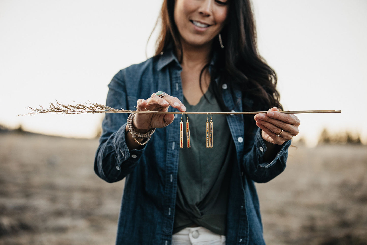 Minimalist Gold Bar in Spring