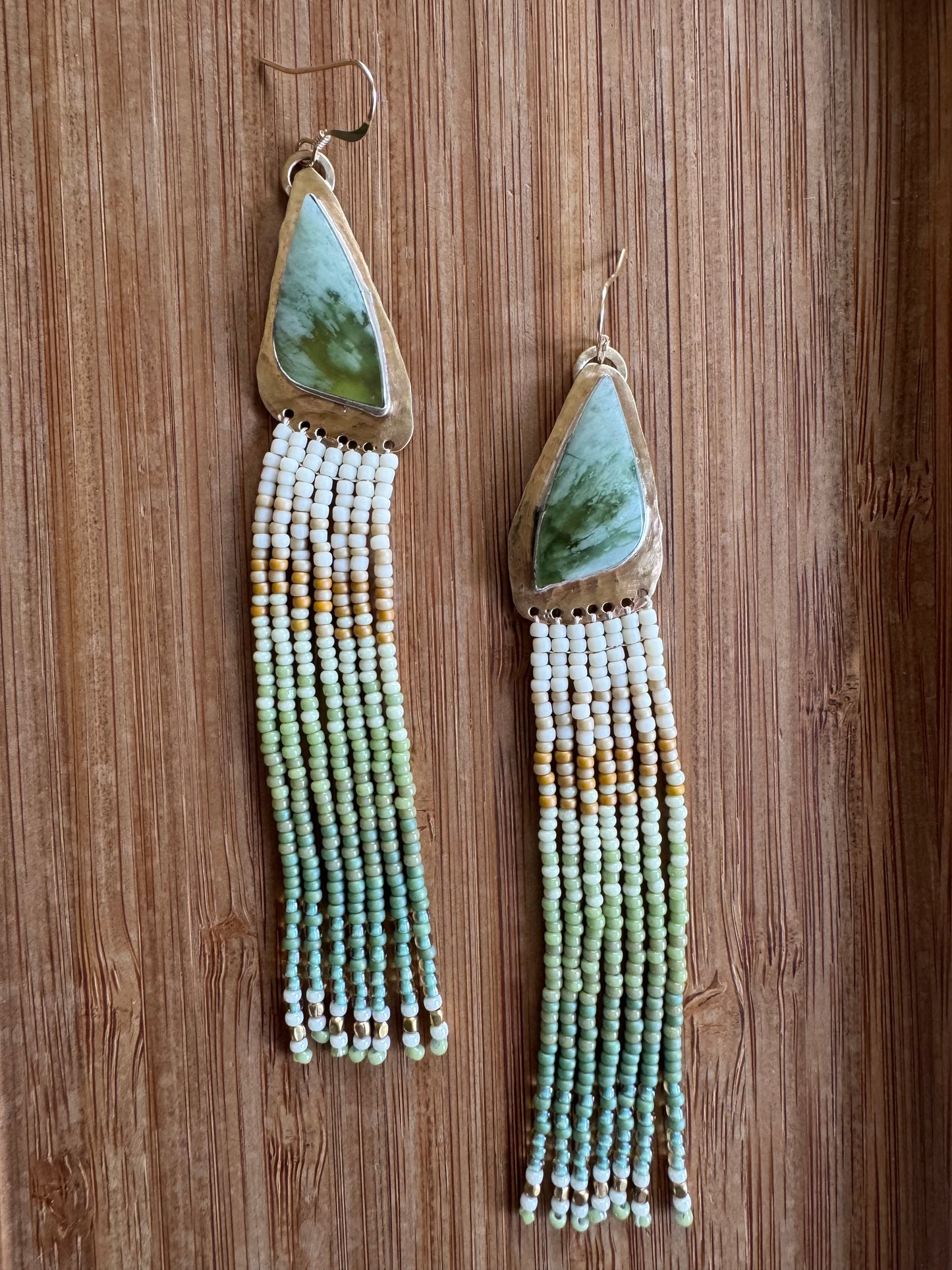 Vesuvianite Sage Meadow Earrings