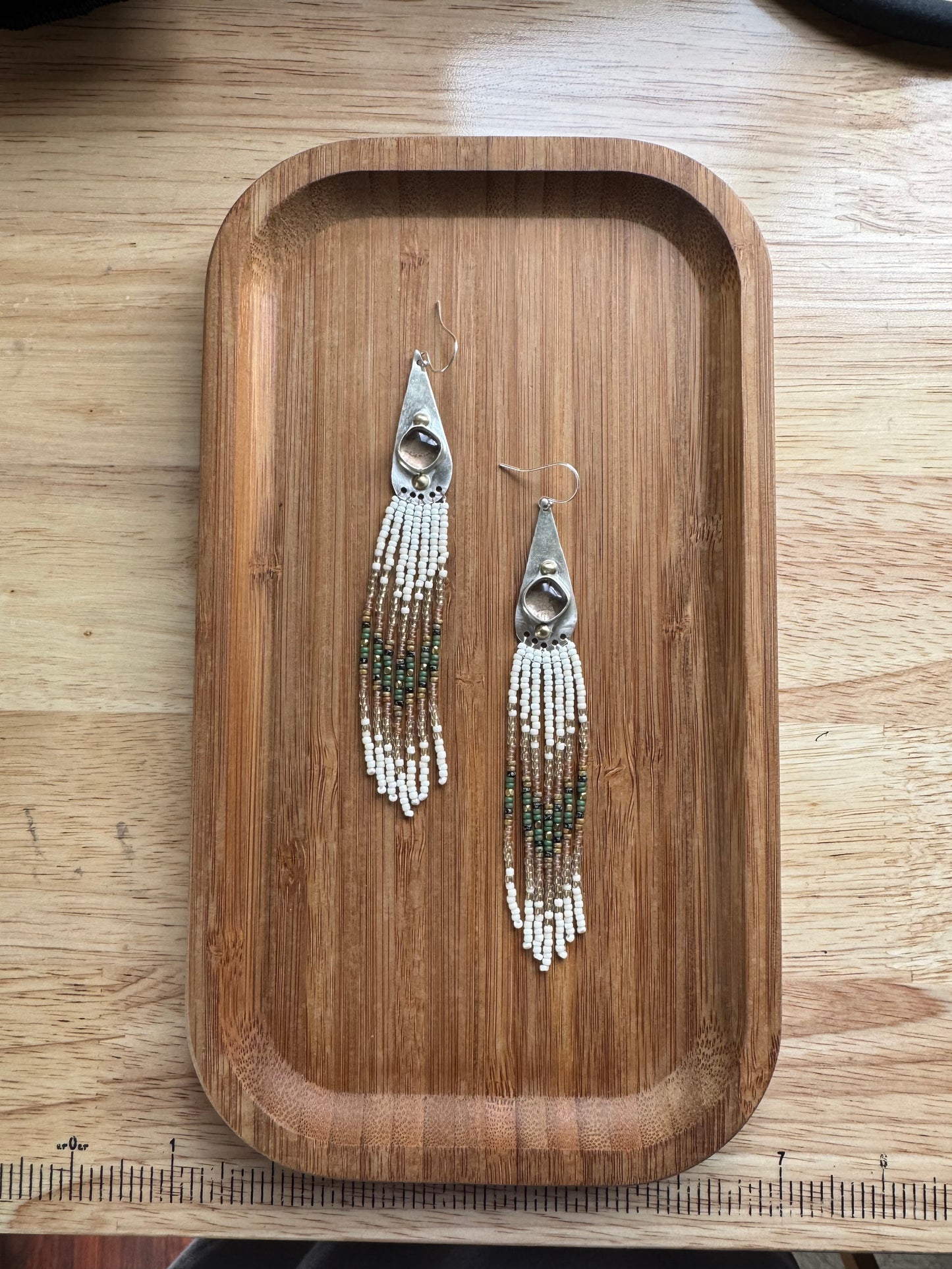 Forest Oracle | Smokey Quartz + Sterling Silver Fringe Earrings