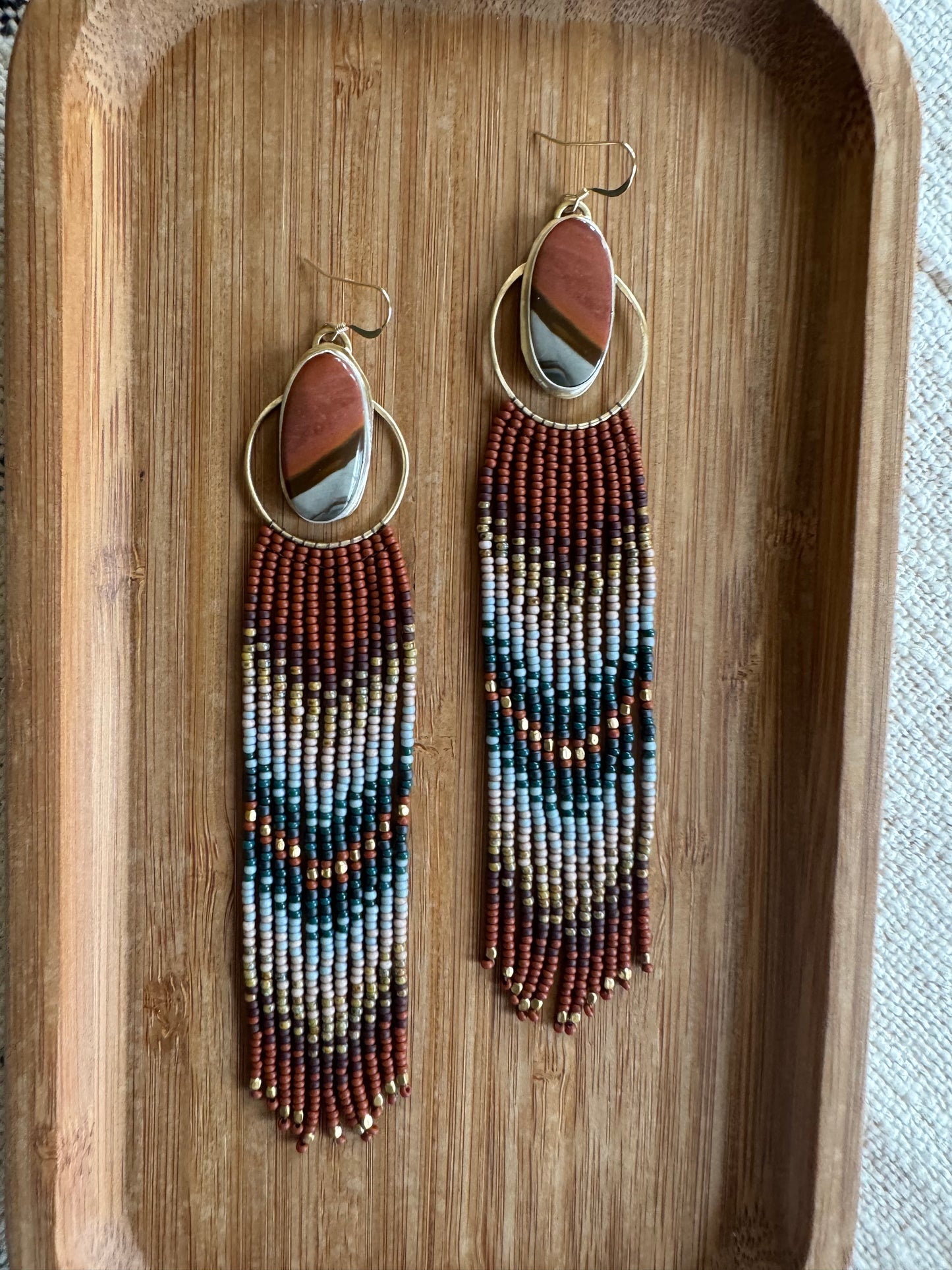 Polychrome Jasper Copper Canyon Earrings