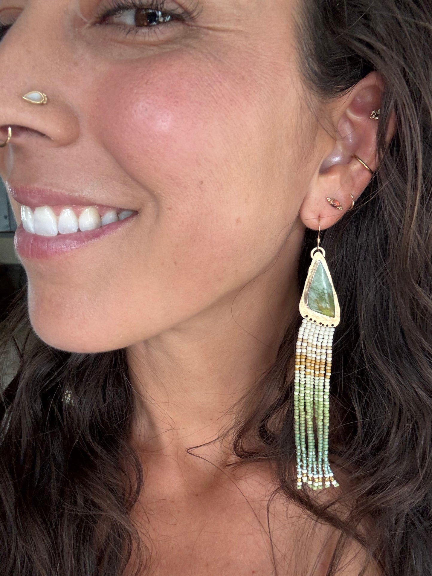 Vesuvianite Sage Meadow Earrings