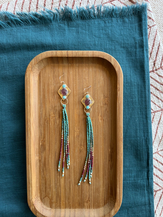 Desert Oasis Totems | Turquoise and Rose Quartz Gemstones