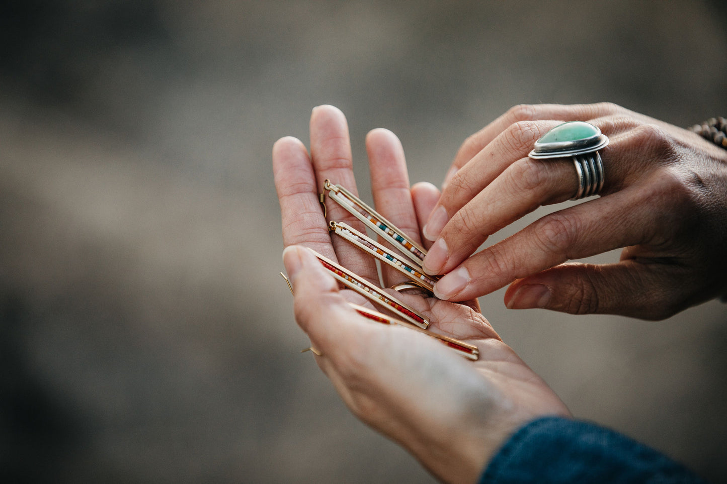 Minimalist Gold Bar in Spring