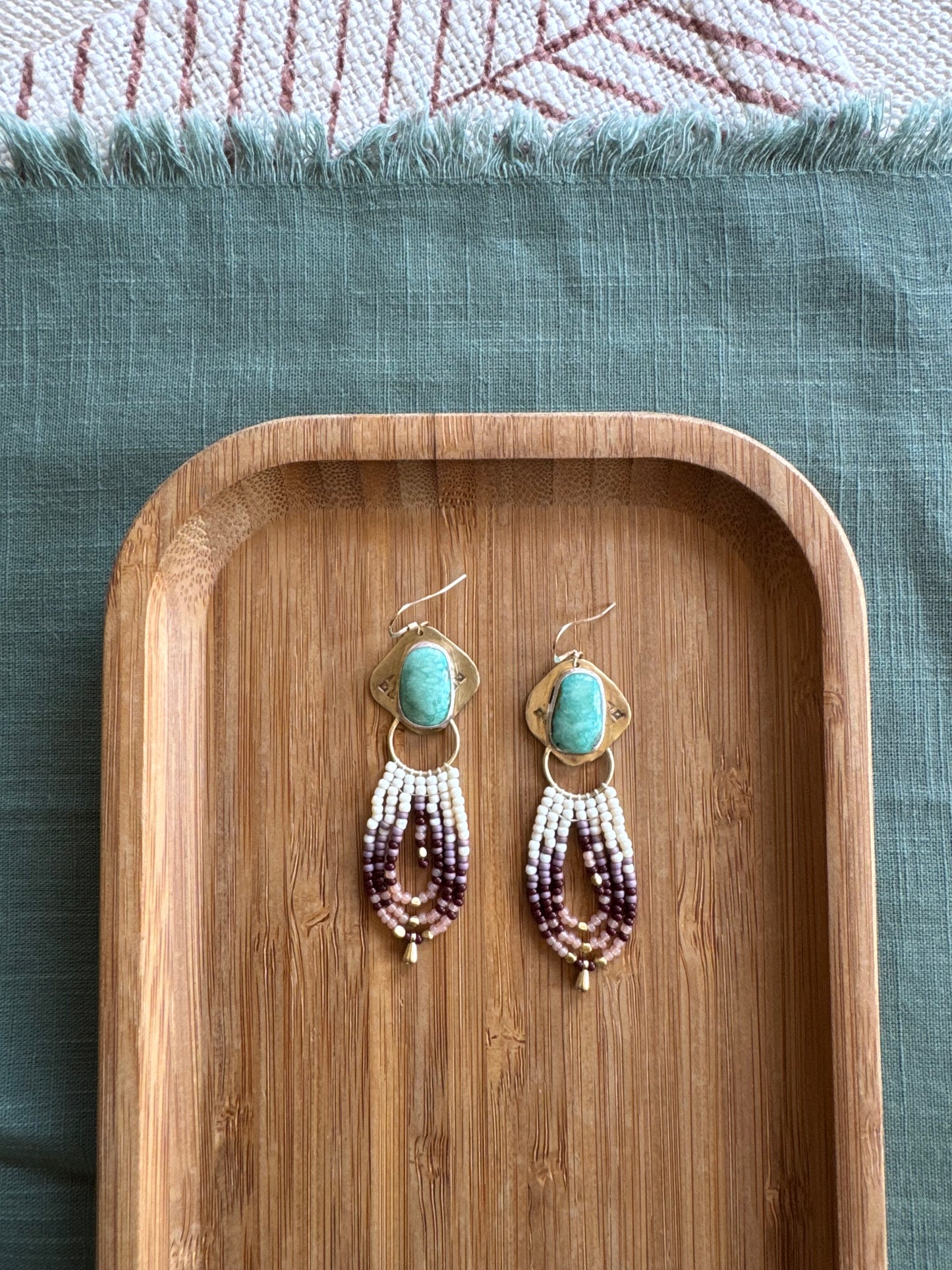 Desert Bloom Drop Earrings | Turquoise