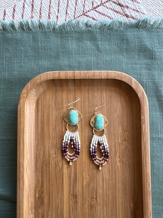 Desert Bloom Drop Earrings | Turquoise