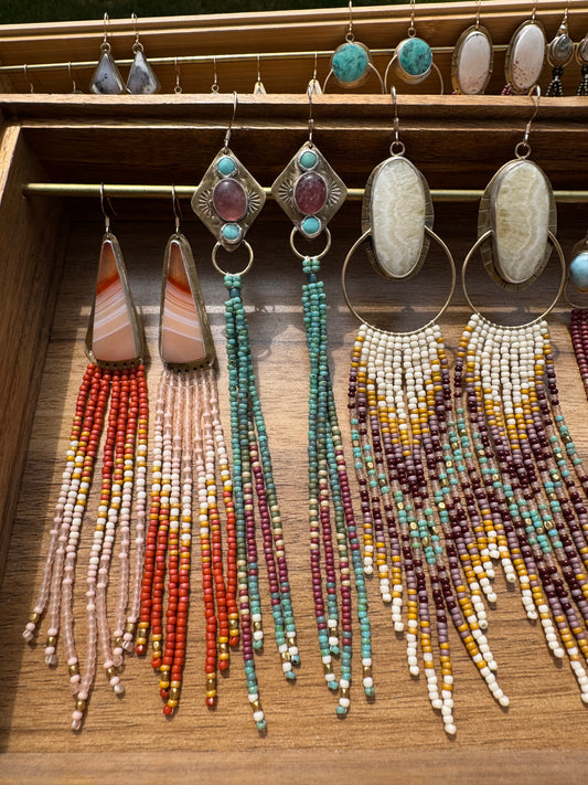 Desert Oasis Totems | Turquoise and Rose Quartz Gemstones
