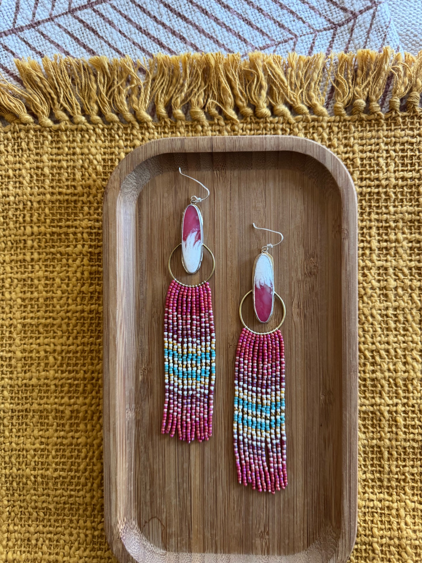 Bloom Horizon Fringe | Pink Skystone