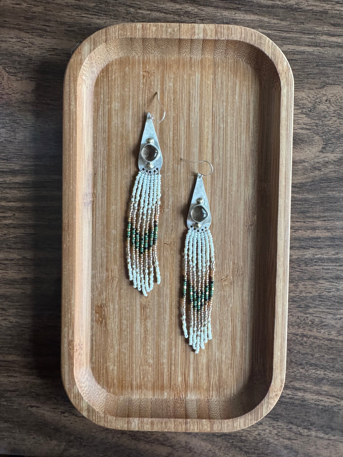 Forest Oracle | Smokey Quartz + Sterling Silver Fringe Earrings