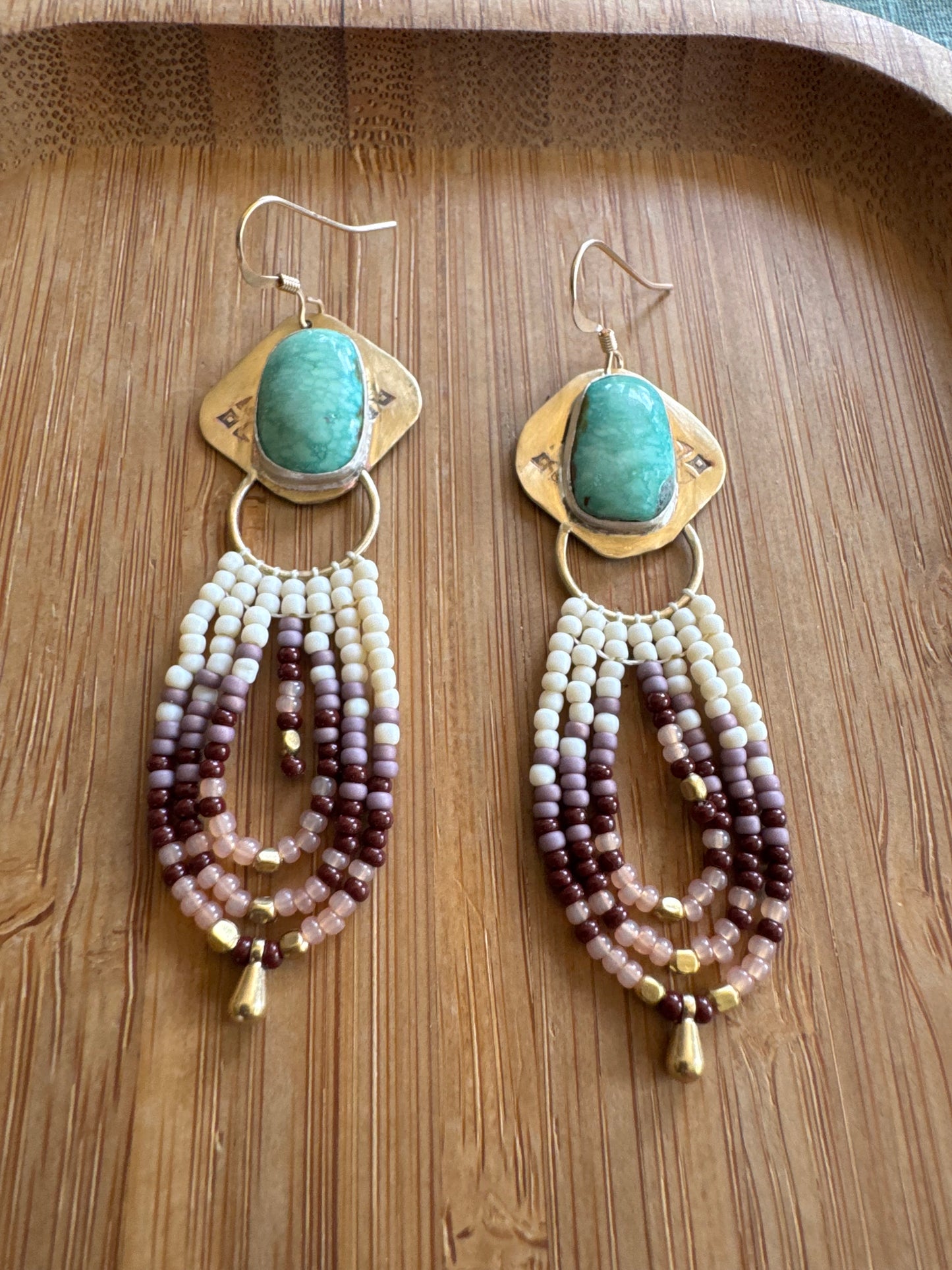 Desert Bloom Drop Earrings | Turquoise