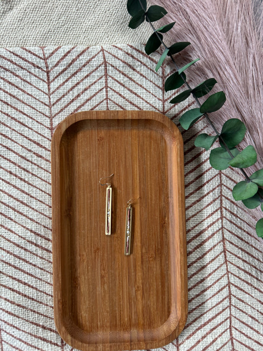 Minimalist Collection : Gold Bar in Pink & Pearl