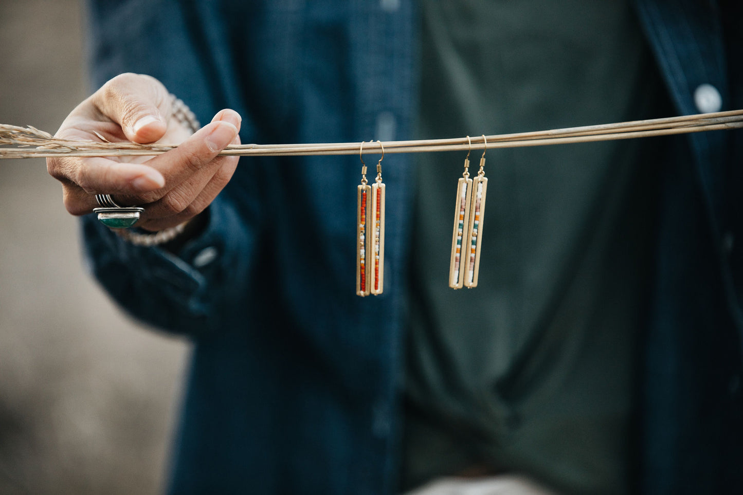 Minimalist Gold Bar in Spring