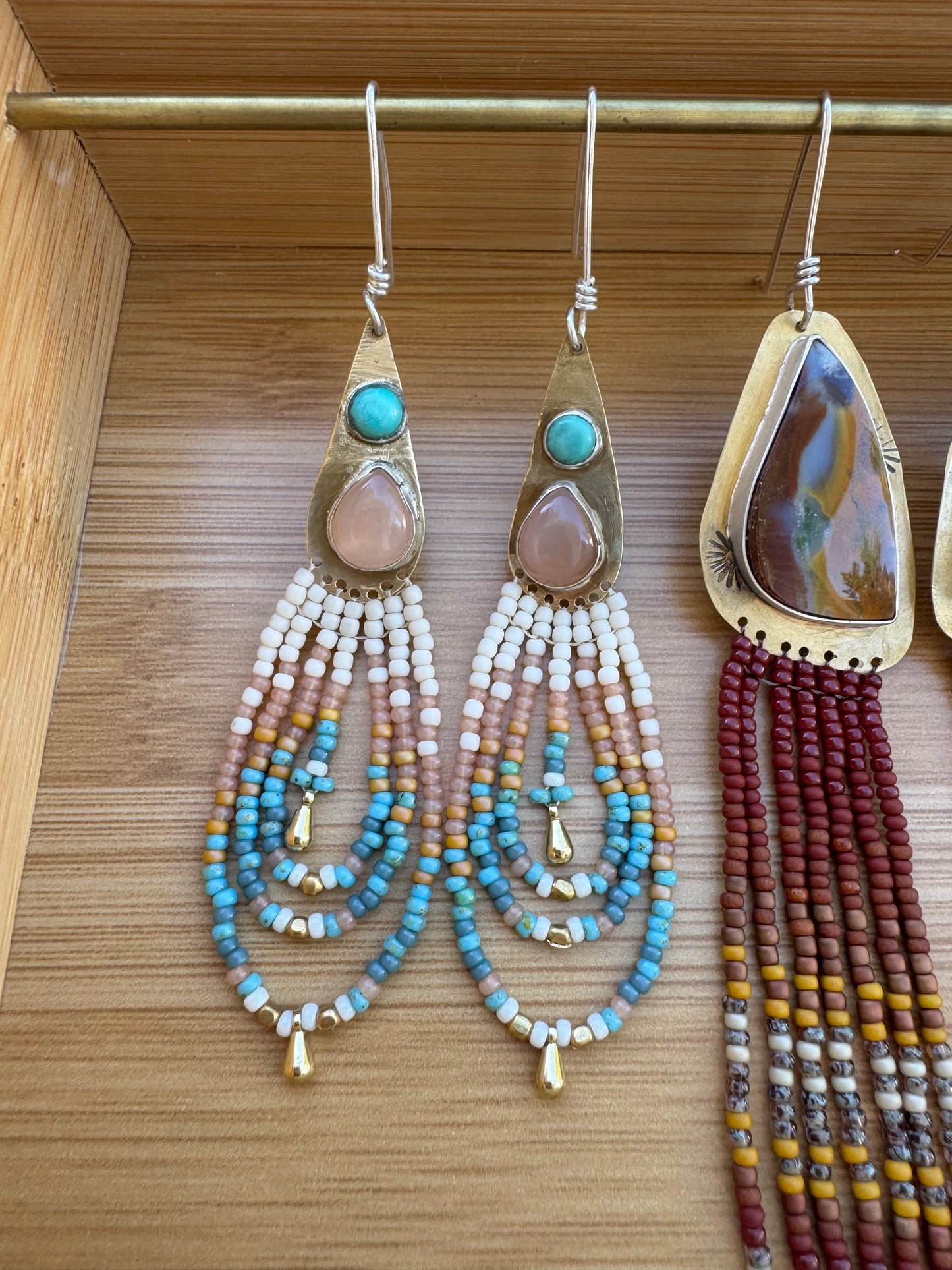 Early Sunrise Ocean | Peach Moonstone & Turquoise