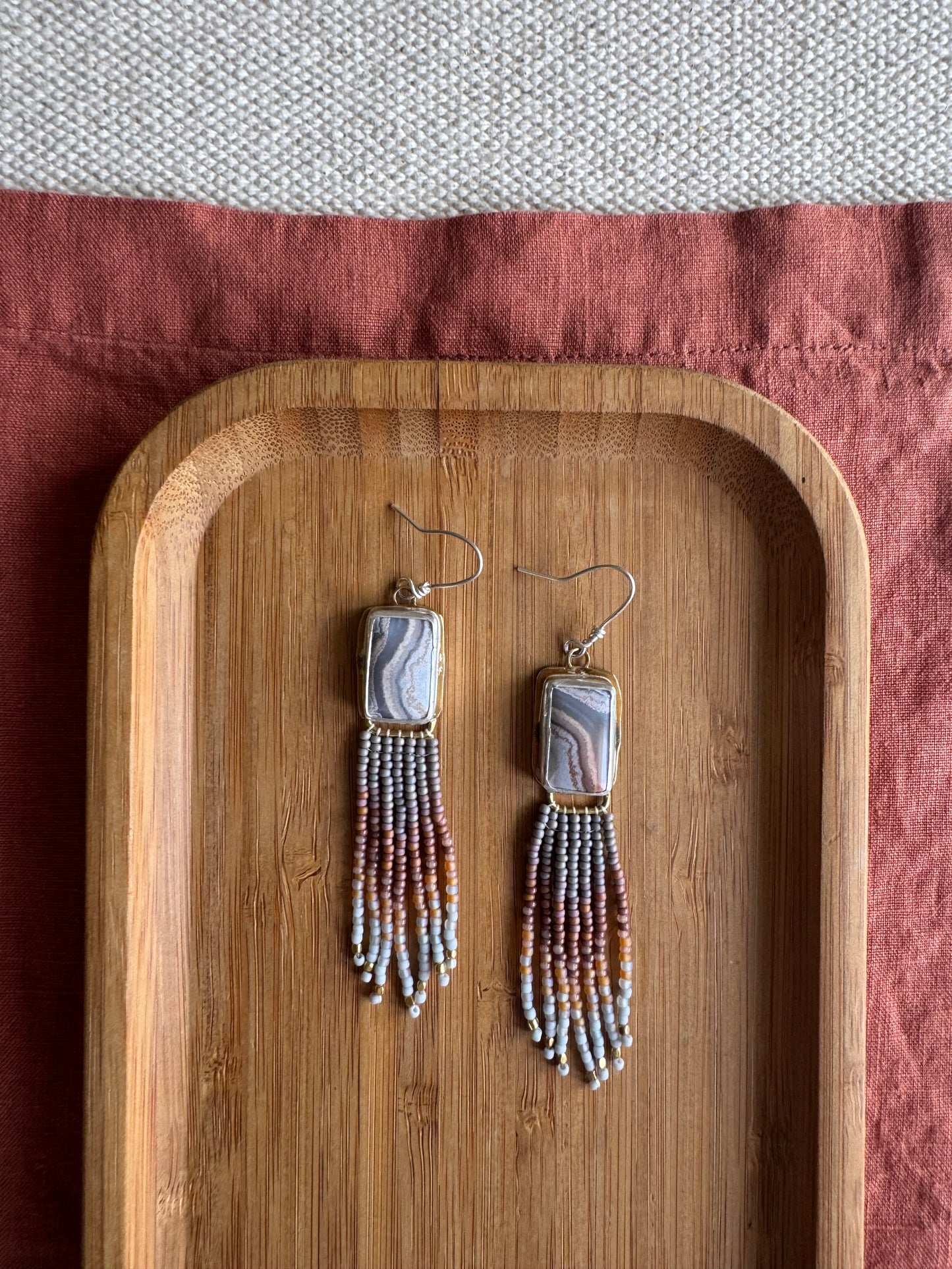 Desert Lace | Mexican Crazy Lace Agate Earrings