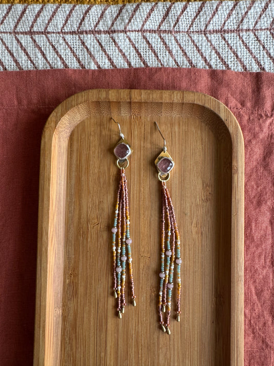 Desert Rose | Rose Quartz Earrings