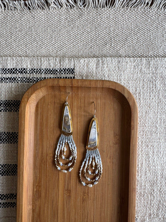 Forest Mist | Moss Agate Earrings