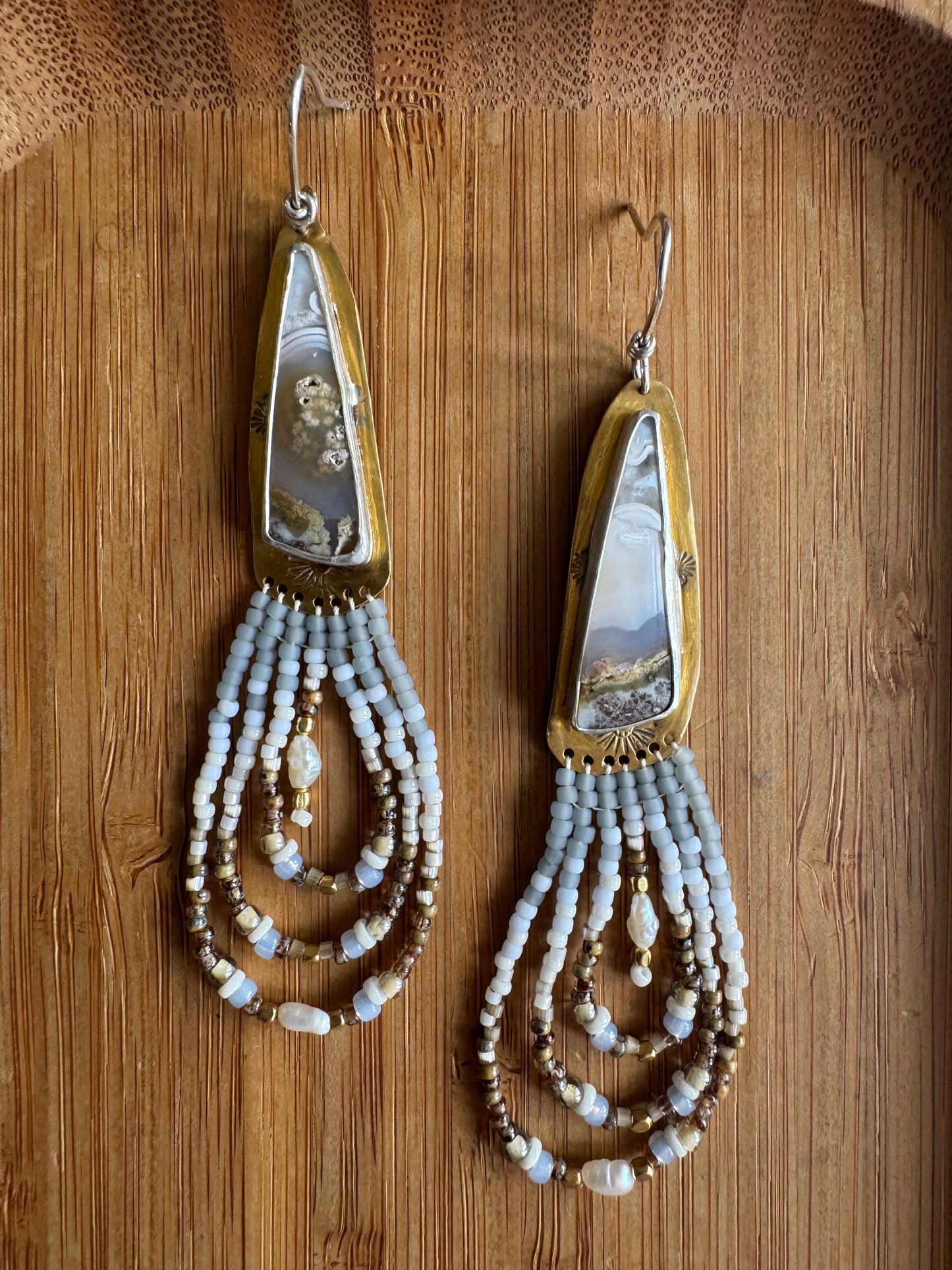 Forest Mist | Moss Agate Earrings