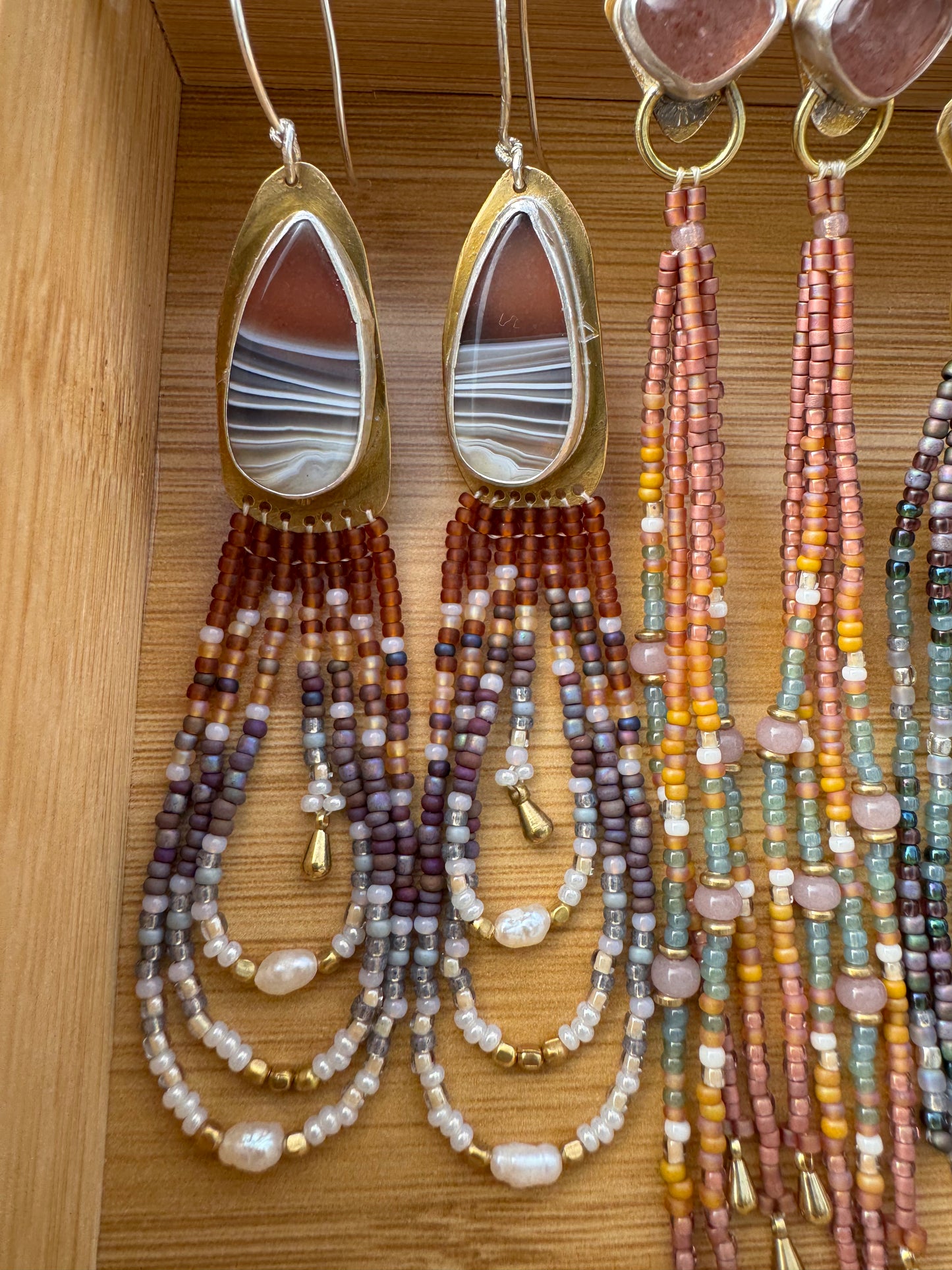 Desert Shadow | Botswana Agate Earrings