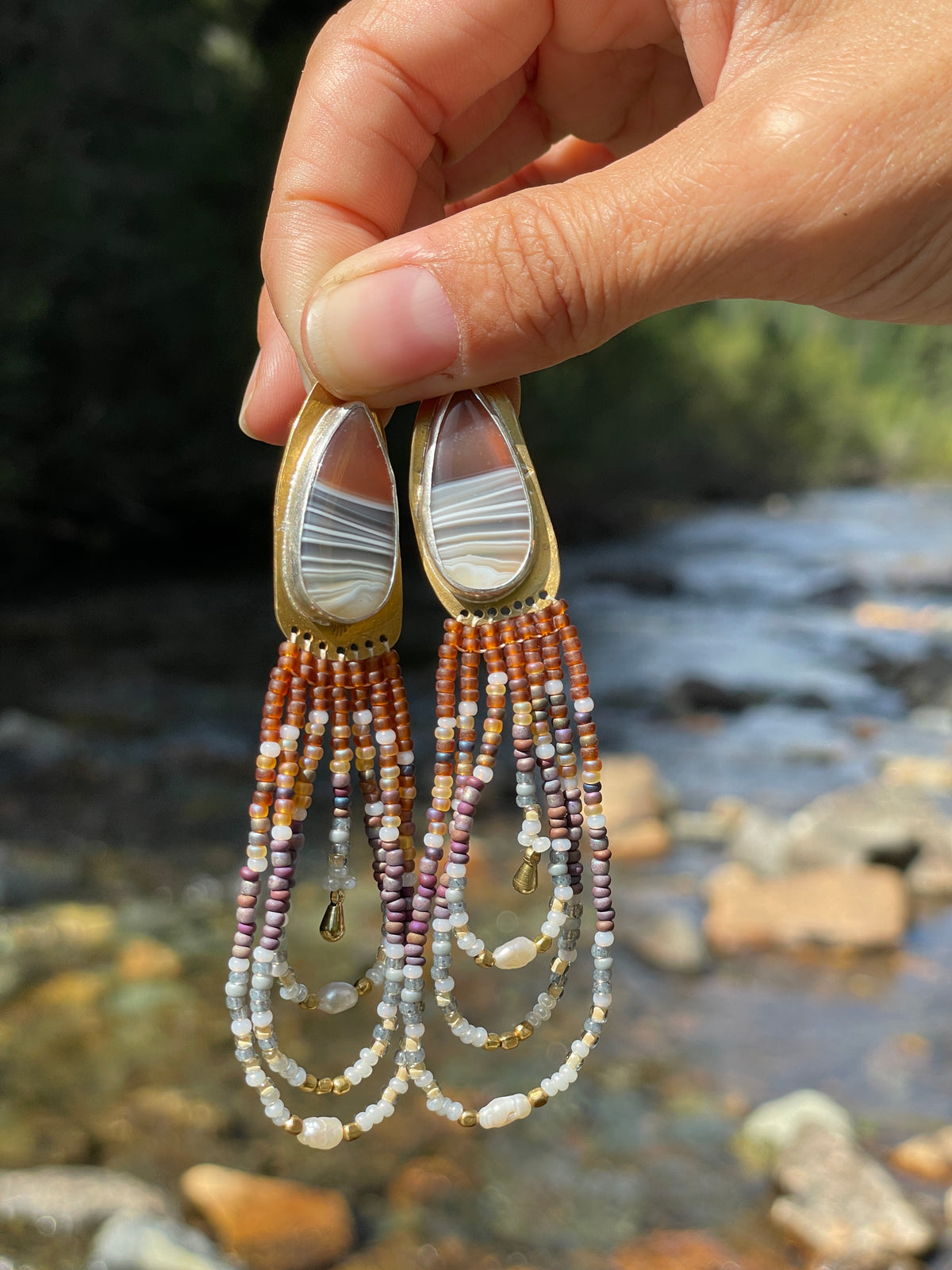 Desert Shadow | Botswana Agate Earrings