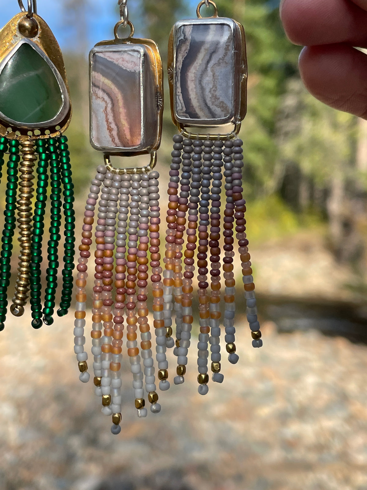 Desert Lace | Mexican Crazy Lace Agate Earrings