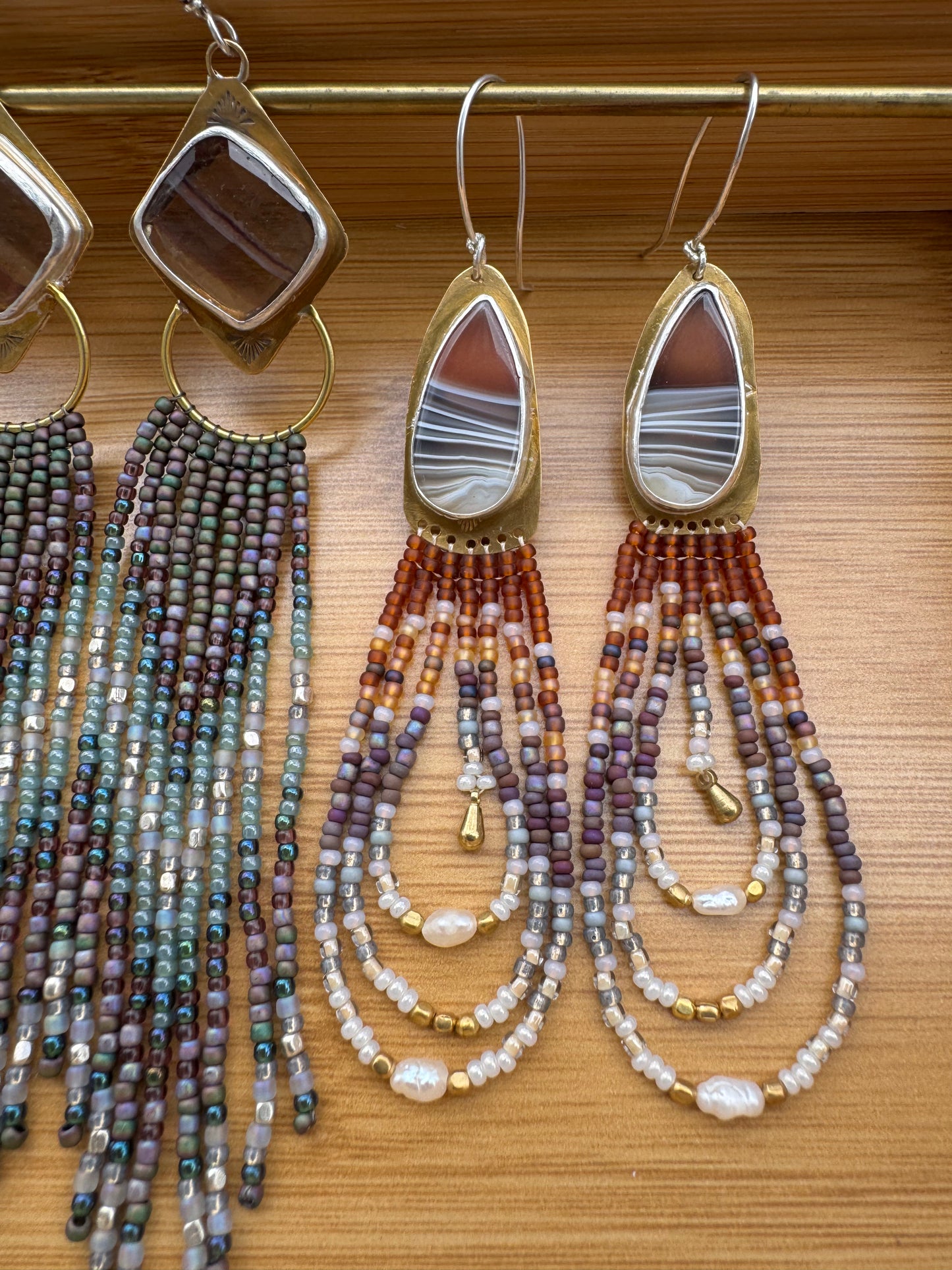Desert Shadow | Botswana Agate Earrings
