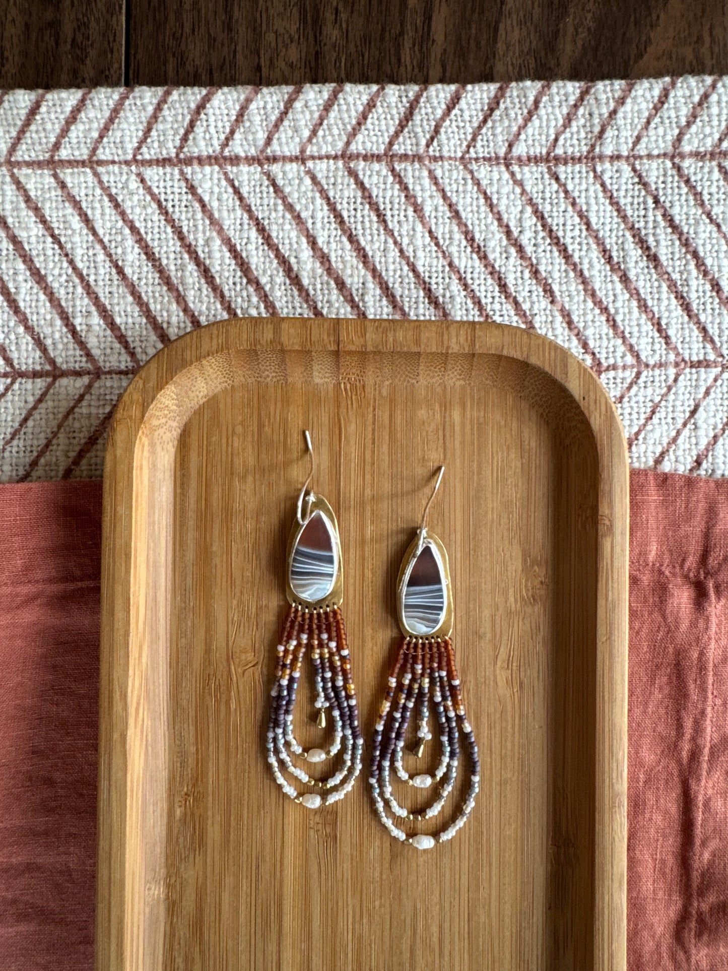 Desert Shadow | Botswana Agate Earrings